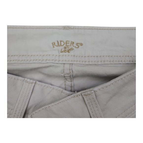 Rider By Lee Womens Slender Stretch Mid-Rise Bootcut Chino Pants 12P Flared Tan - Picture 10 of 12